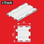 Hacker-Model HCT9717D - TT - Gerade Segment, 2-gleisig, 83 x 103 mm (6 Stück)